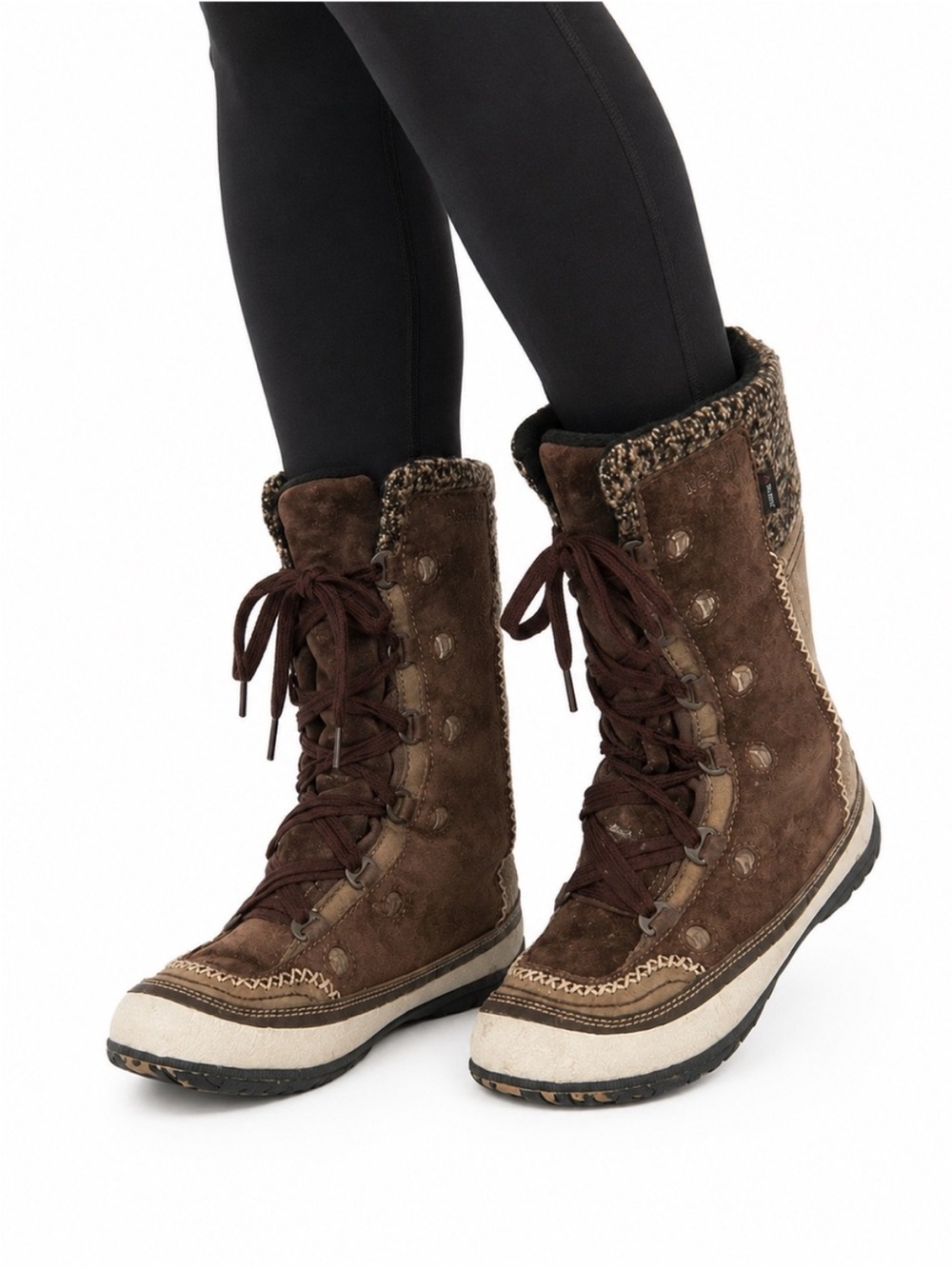 Size 7.5 Merrell Women’s Puffin Lace High Brown Waterproof Winter Boots